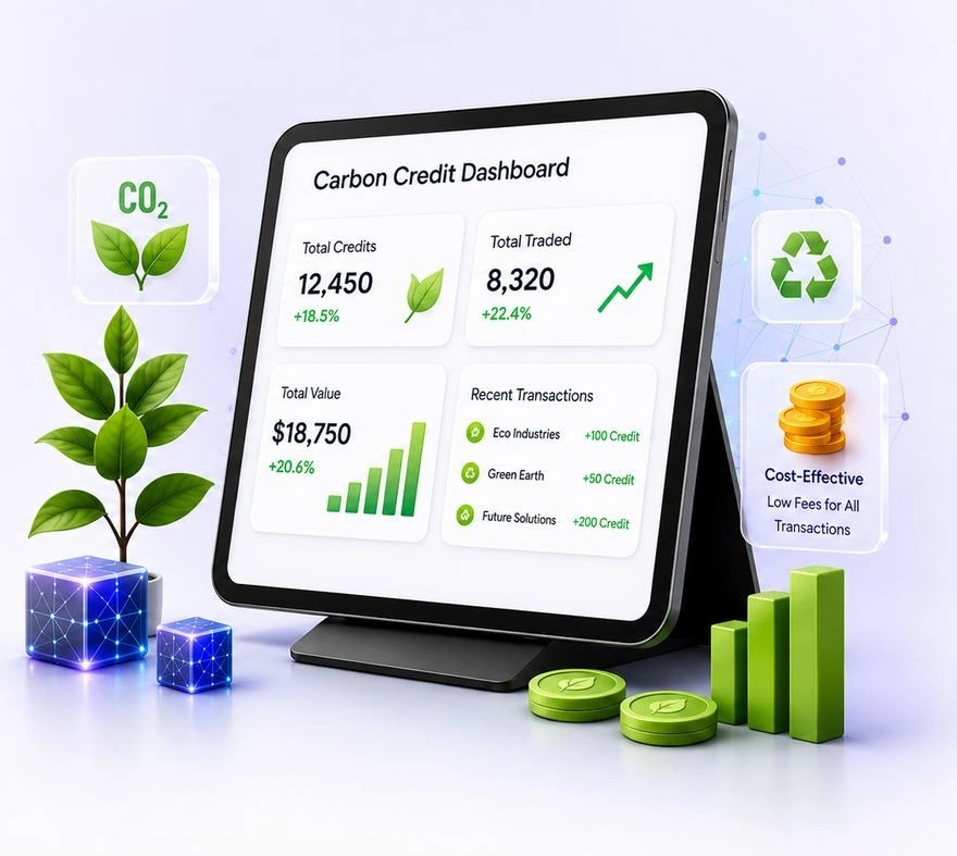 Carbon Credit Platform Development illustration
