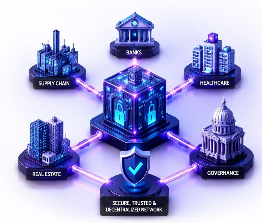 Enterprise Blockchain Development illustration